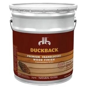 Duckback Premium Translucent Wood Finish - 7410 Natural Gloss - Five Gallon 