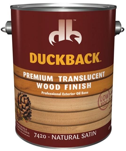 Duckback Premium Translucent Wood Finish - 7420 Natural Satin - Gallon 